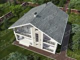 Проект дома с балконами 12м на 12м
