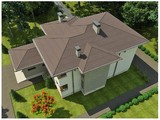Проект дома хай тек до 300 m² с террасой