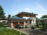 Проект жилого загородного дома 220 m² с террасой