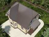 Проект малогабаритного простого дома площадью 100 m²