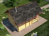 Архитектурный проект гостевого небольшого дома с баней