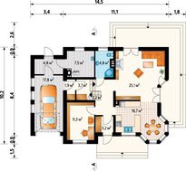Дом более 150 m² с угловым эркером