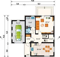 Двухэтажный коттедж с просторной столовой — кухней