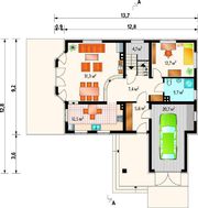 Двухэтажный коттедж в черно-белом торжественном контрасте
