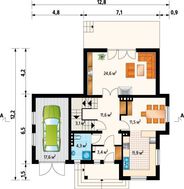 Проект симпатичного особняка на 248 кв. м со встроенным гаражным помещением
