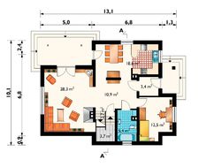 Проект небольшого особняка с мансардой и верандой