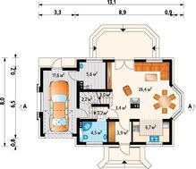 Проект красивого коттеджа с гаражом и эркерами