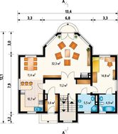 Архитектурный проект стильного особняка с роскошным балконом