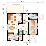 Архитектурный проект стильного дома с площадью 190 m²