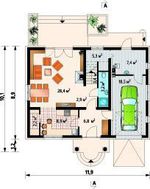 Архитектурный проект симпатичной виллы с четырьмя спальнями