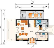 Классический проект дома 12 на 12