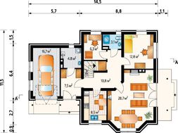 Проект стильной загородной виллы с удобной планировкой