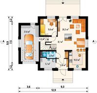 Уютный загородный дом с мансардой и выходом на террасу