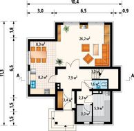 Компактный загородный дом для семьи из 3-4 человек