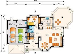 Просторный коттедж 17 на 11