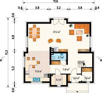 Мансардный коттедж 170 m² в традиционном стиле