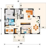 Уютный проект светлого мансардного дома