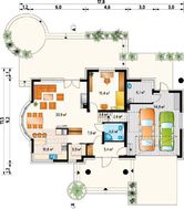 Великолепный проект дома с гаражом на два авто