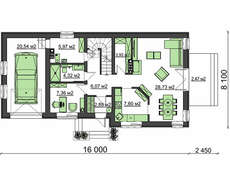 Великолепный проект коттеджа с просторной террасой над гаражом
