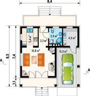 Мансардный коттедж квадратной формы 9 на 9