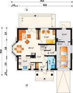 Красивый проект в классическом стиле коттеджа с мансардой