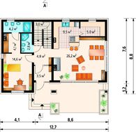 Симпатичный дом с тремя спальнями на мансардном этаже