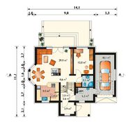 Проект двухэтажного коттеджа площадью 100м2