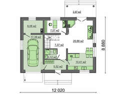 Красивый двухэтажный дом площадью 100м2