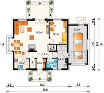 Стильный двухэтажный дом с четырьмя балконами