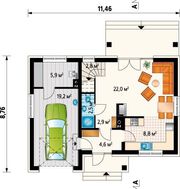 Благородного вида красочный коттедж