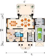 Восхитительный загородный жилой дом площадью 120 м2