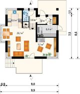 Яркий особняк, заполненный солнечным светом