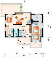 Проект уютного мансардного дома с широкими балконами