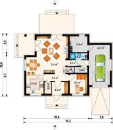 Проект красивого коттеджа с просторной террасой