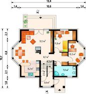 Замечательный проект дома с цокольным этажом