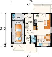 Небольшой двухэтажный коттедж на три спальни