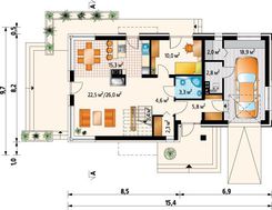 Классический проект дома с элементами модерна