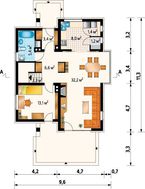 Дом в два этажа со стильными балконами