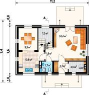 Современный двухэтажный коттедж под черепичной кровлей