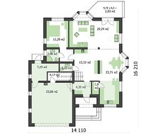 Проект особняка на 241 кв.м с интересным экстерьером