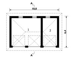 Проект гаража на три автомобиля 6м на 10м