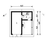Проект гаража с внешним камином