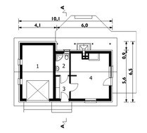Одноместный гараж с жилищной зоной и санузлом