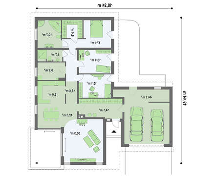 Проект одноэтажного дома в скандинавском стиле