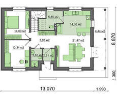Проект дома с мансардой