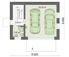 Большой гараж с мансардой и душевой кабиной