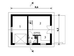 Проект гаража с мансардным жилищным помещением