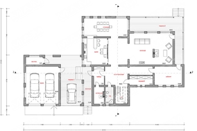 Проект роскошной двухэтажной усадьбы в стиле ранчо