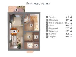 Проект двухэтажного особняка площадью 100 м2