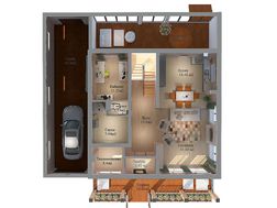 Схема великолепного особняка площадью в 256 кв. м.